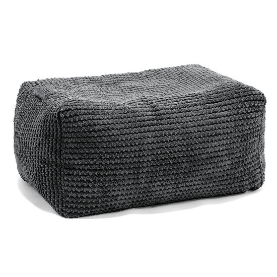 Kleiner Fußhocker - Pom-Pom Schwarz 01