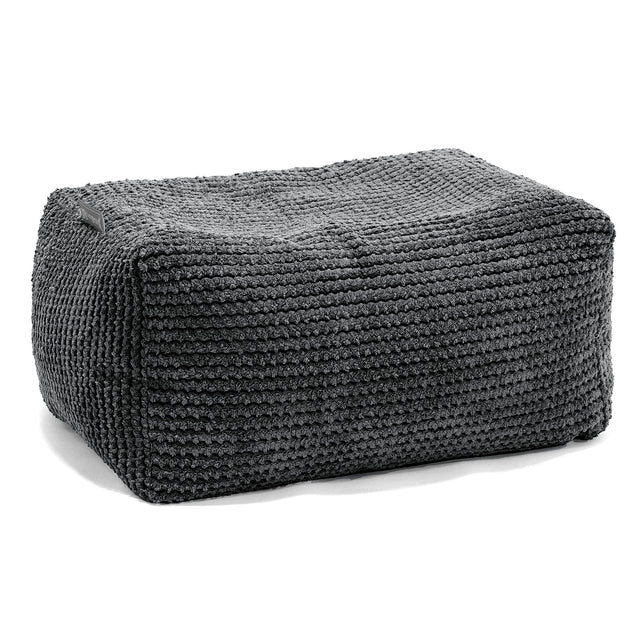 Kleiner Fußhocker - Pom-Pom Schwarz 01