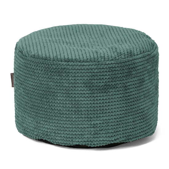 Kleiner runder Fußhocker - Pom-Pom Moosgrün 01