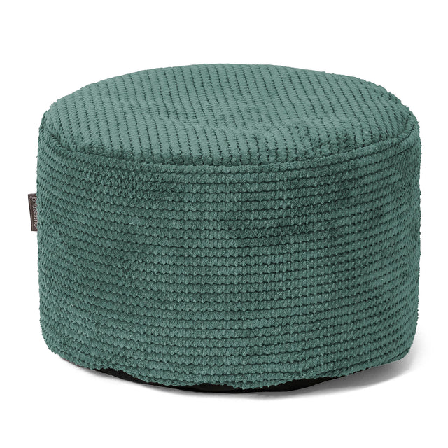Kleiner runder Fußhocker - Pom-Pom Moosgrün 01