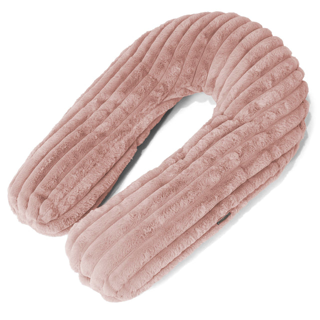 Knuddelkissen - Ultra Plüsch Cord Pastellrosa 01