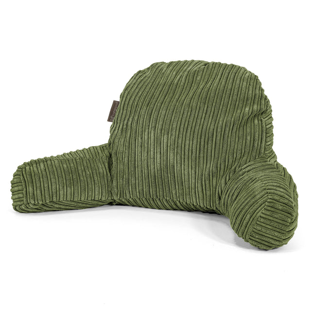 Lesekissen mit Rückenstütze - Cord Nadelwaldgrün 01