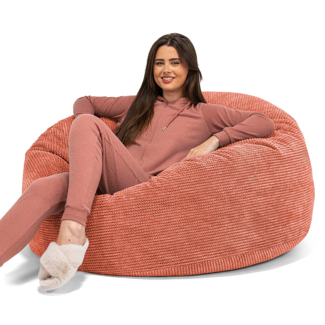 Mammoth Sofa Sitzsack XXL - Pom-Pom Kürbisorange 01