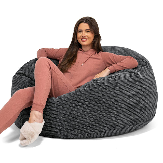 Mammoth Sofa Sitzsack XXL - Pom-Pom Schwarz 01