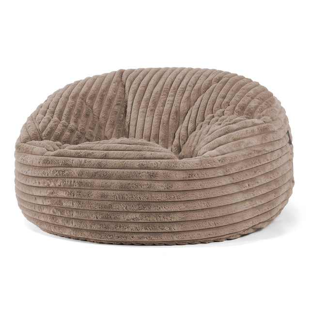 Mammoth Sofa Sitzsack XXL - Ultra Plüsch Cord Nerzfarben 01
