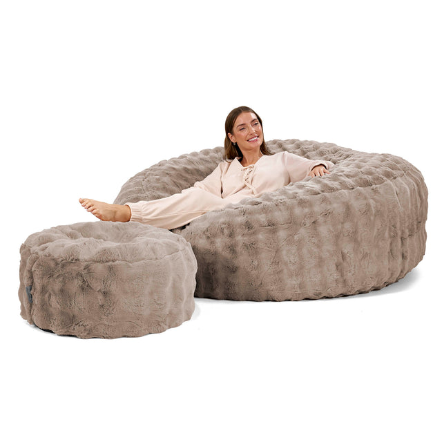 Mega-Mammoth Sofa Sitzsack XXL - Bubble Pelz Nerzfarben