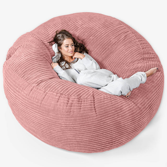 Mega-Mammoth Sofa Sitzsack XXL - Cord Pfirsich 01