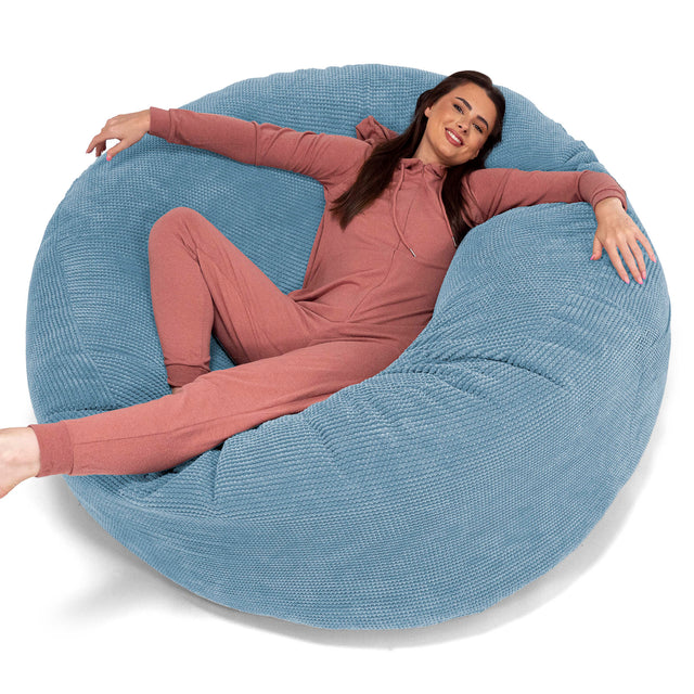 Mega-Mammoth Sofa Sitzsack XXL - Pom-Pom Himmelblau 01