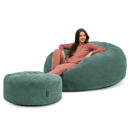 Mega-Mammoth Sofa Sitzsack XXL - Pom-Pom Moosgrün 02