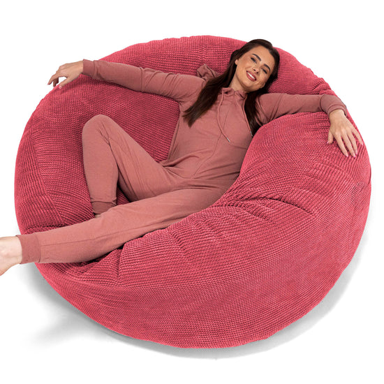 Mega-Mammoth Sofa Sitzsack XXL - Pom-Pom Pastellrot 01