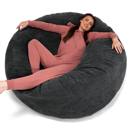 Mega-Mammoth Sofa Sitzsack XXL - Pom-Pom Schwarz 01