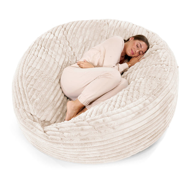 Mega-Mammoth Sofa Sitzsack XXL - Ultra Plüsch Cord Creme