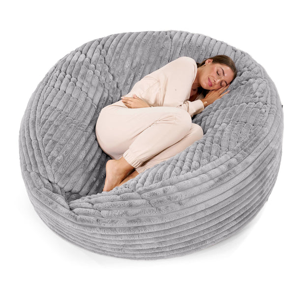 Mega-Mammoth Sofa Sitzsack XXL - Ultra Plüsch Cord Grau