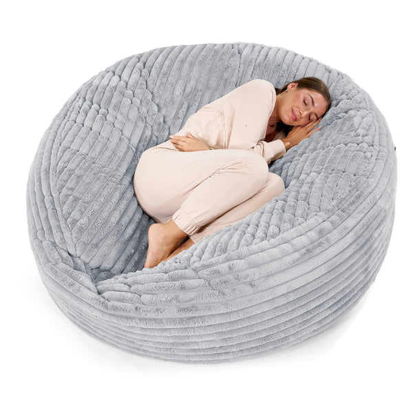 Mega-Mammoth Sofa Sitzsack XXL - Ultra Plüsch Cord Taubenblau
