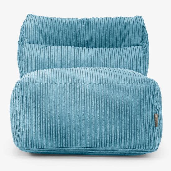 Modulares Sofa Sitzsack, Mittelteil - Cord Türkis 02