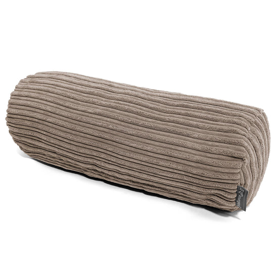 Nackenrolle Dekokissen / Sofa Kissenbezug 20 x 55cm - Cord Beigegrau 01