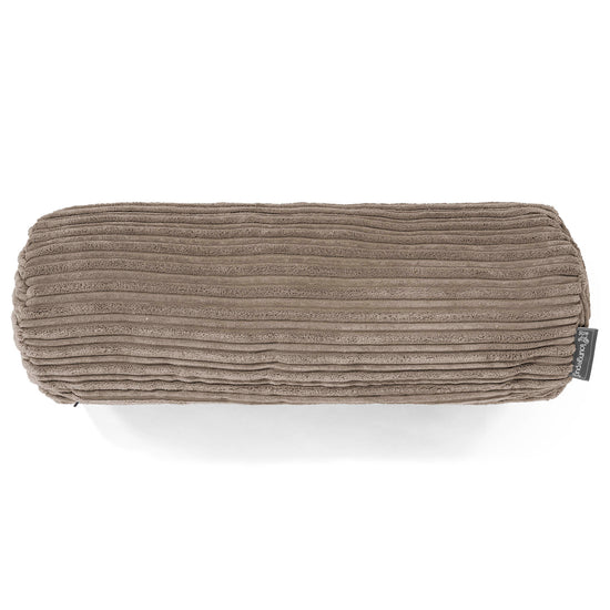 Nackenrolle Dekokissen / Sofa Kissenbezug 20 x 55cm - Cord Beigegrau 02