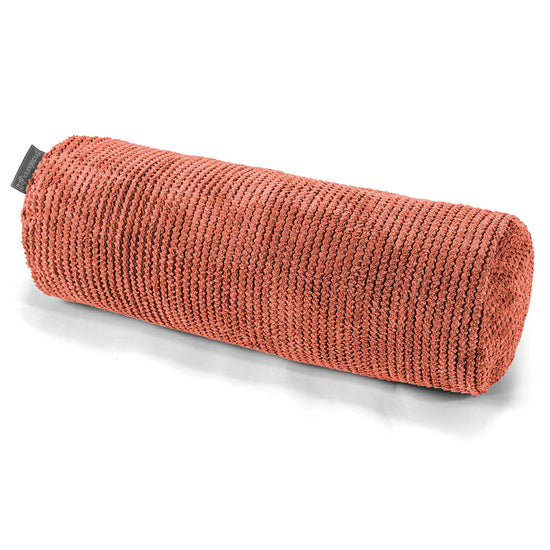 Nackenrolle Dekokissen / Sofa Kissenbezug 20 x 55cm - Pom-Pom Kürbisorange 01