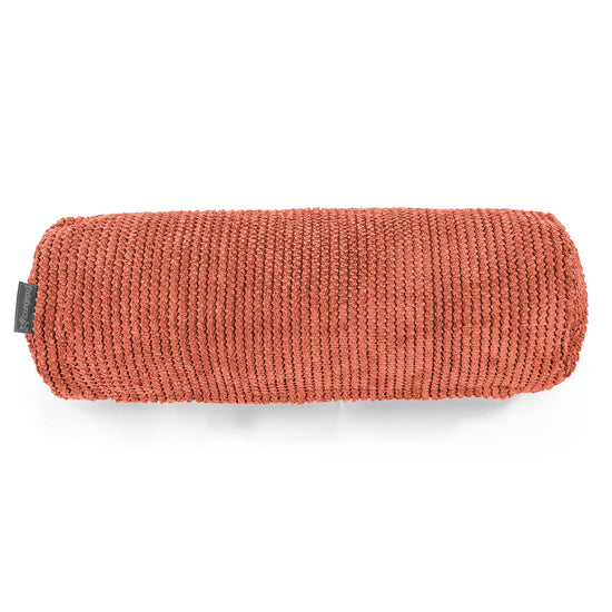 Nackenrolle Dekokissen / Sofa Kissenbezug 20 x 55cm - Pom-Pom Kürbisorange 02
