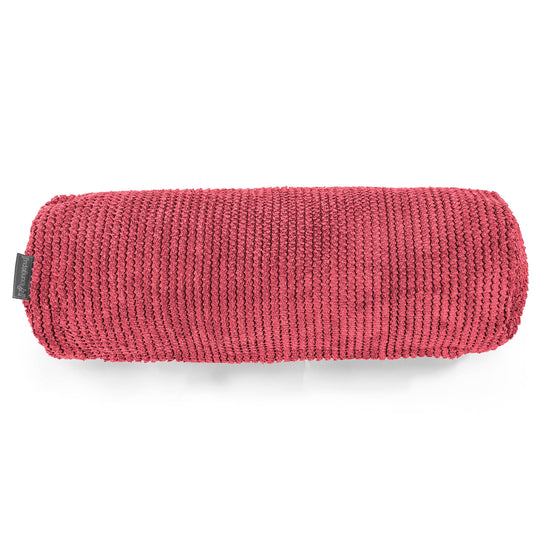 Nackenrolle Dekokissen / Sofa Kissenbezug 20 x 55cm - Pom-Pom Pastellrot 02
