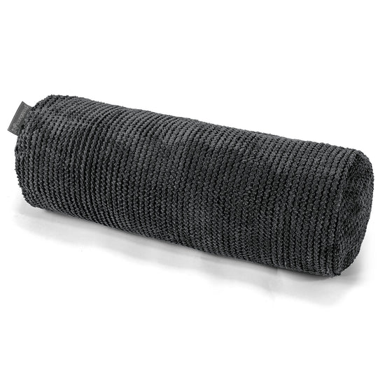 Nackenrolle Dekokissen / Sofa Kissenbezug 20 x 55cm - Pom-Pom Schwarz 01