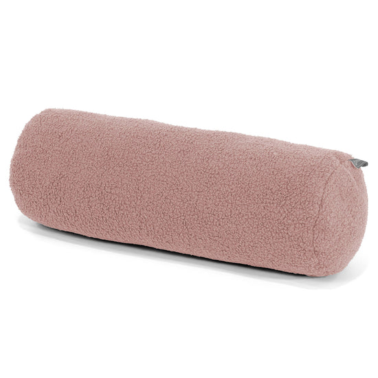 Nackenrolle Dekokissen / Sofa Kissenbezug 20 x 55cm - Bouclé Pink 01