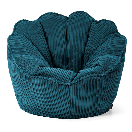 Natalia Sacco Sitzsack Stuhl - Cord Blaugrün 01