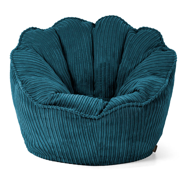 Natalia Sacco Sitzsack Stuhl - Cord Blaugrün 01