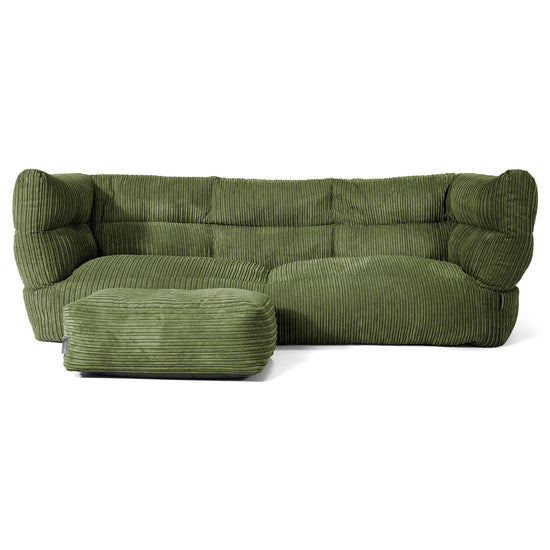 Natalia Sacco Sitzsack Stuhl - Cord Nadelwaldgrün 02
