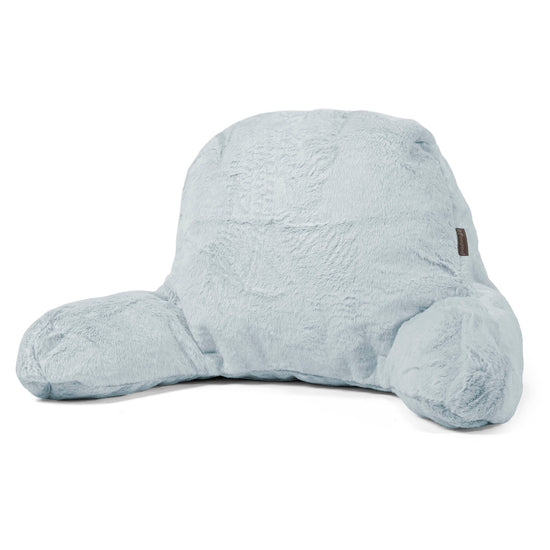 Lesekissen mit Rückenstütze - Kaninchen Kunstfell Pastellblau 01