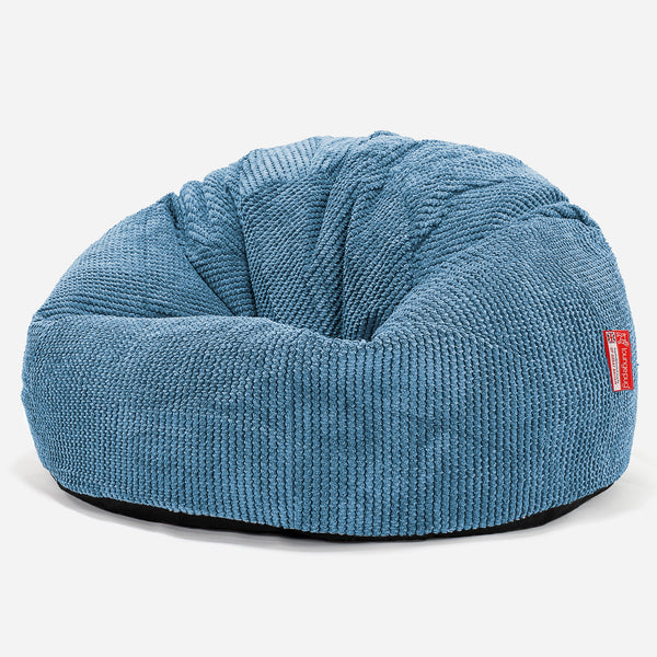 Klassischer Sitzsack Sessel - Pom-Pom Himmelblau 01