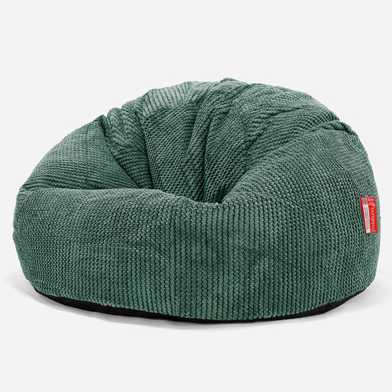 Klassischer Sitzsack Sessel - Pom-Pom Moosgrün 01
