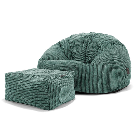 Klassischer Sitzsack Sessel - Pom-Pom Moosgrün 02