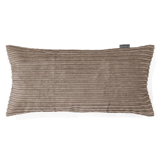 Riesen Dekokissen / Sofa Kissenbezug 40 x 70cm - Cord Beigegrau 01