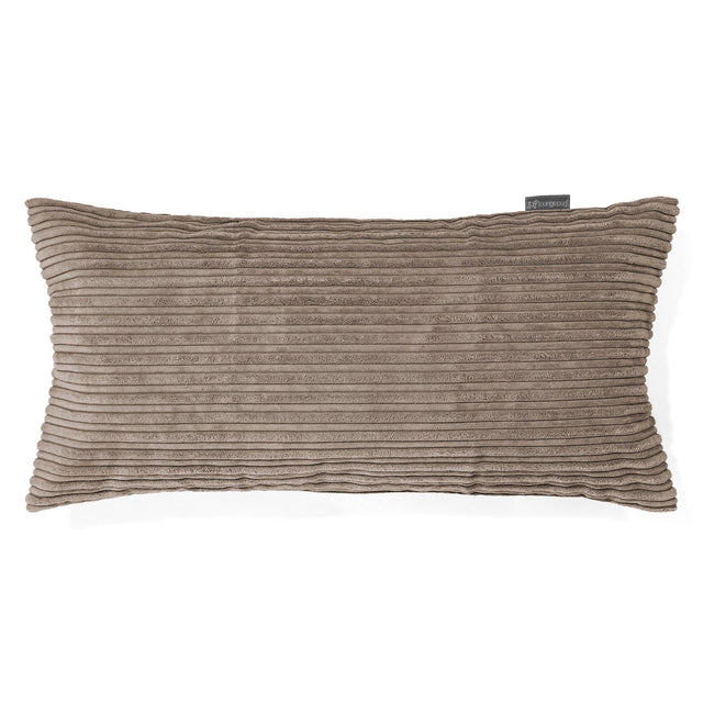 Riesen Dekokissen / Sofa Kissenbezug 40 x 70cm - Cord Beigegrau 01