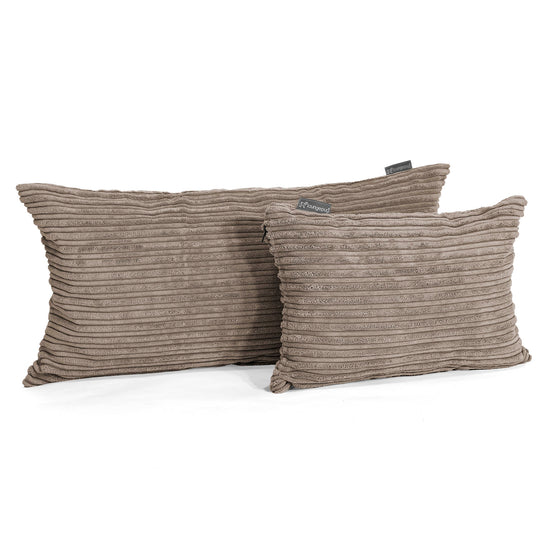 Riesen Dekokissen / Sofa Kissenbezug 40 x 70cm - Cord Beigegrau 03