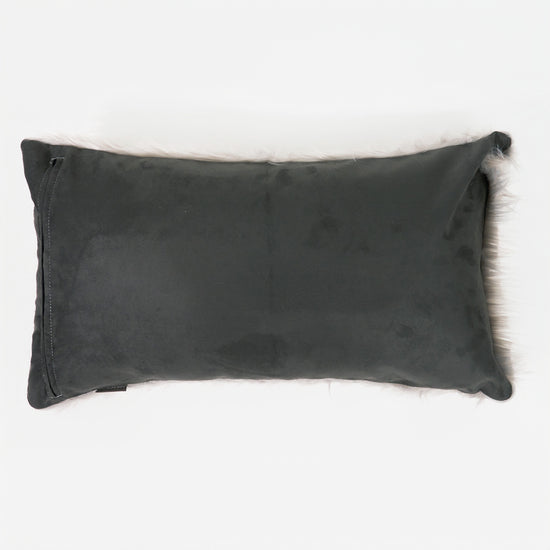 Riesen Dekokissen / Sofa Kissenbezug 40 x 70cm - Mongolisches Kunstfell Grau 02