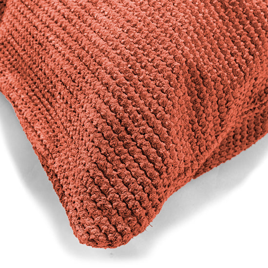 Riesen Dekokissen / Sofa Kissenbezug 40 x 70cm - Pom-Pom Kürbisorange 02