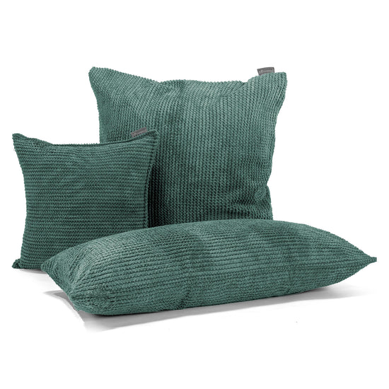 Riesen Dekokissen / Sofa Kissenbezug 40 x 70cm - Pom-Pom Moosgrün 03