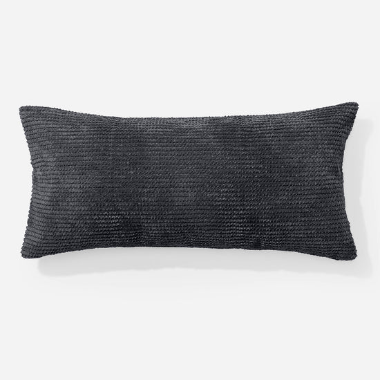 Riesen Dekokissen / Sofa Kissenbezug 40 x 70cm - Pom-Pom Schwarz 01