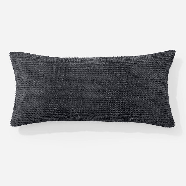 Riesen Dekokissen / Sofa Kissenbezug 40 x 70cm - Pom-Pom Schwarz 01