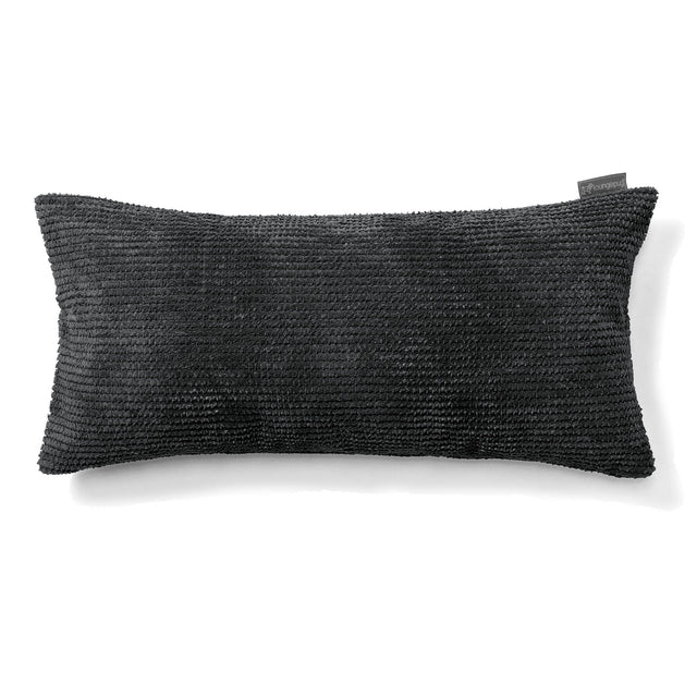 Riesen Dekokissen / Sofa Kissenbezug 40 x 70cm - Pom-Pom Schwarz 01