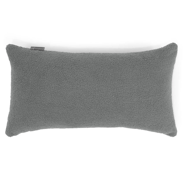 Riesen Dekokissen / Sofa Kissenbezug 40 x 70cm - Bouclé Grau 01