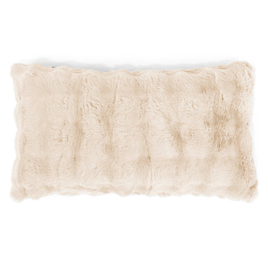Riesen Dekokissen / Sofa Kissenbezug 40 x 70cm - Bubble Pelz Creme 01