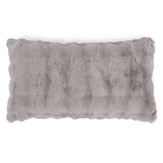 Riesen Dekokissen / Sofa Kissenbezug 40 x 70cm - Bubble Pelz Grau 01