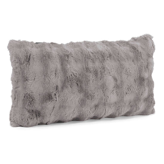Riesen Dekokissen / Sofa Kissenbezug 40 x 70cm - Bubble Pelz Grau 02