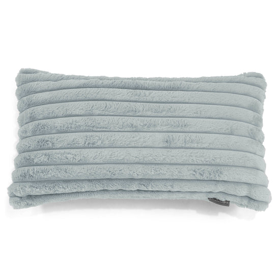 Riesen Dekokissen / Sofa Kissenbezug 40 x 70cm - Ultra Plüsch Cord Taubenblau 01