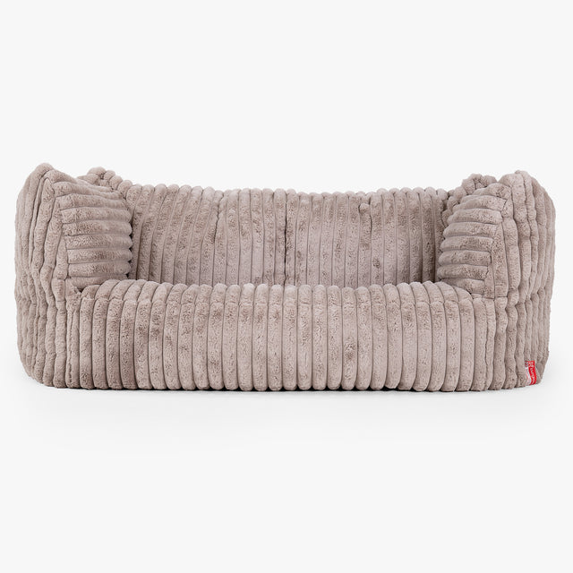 Ruben Sitzsack Sofa - Ultra Plüsch Cord Nerzfarben 01