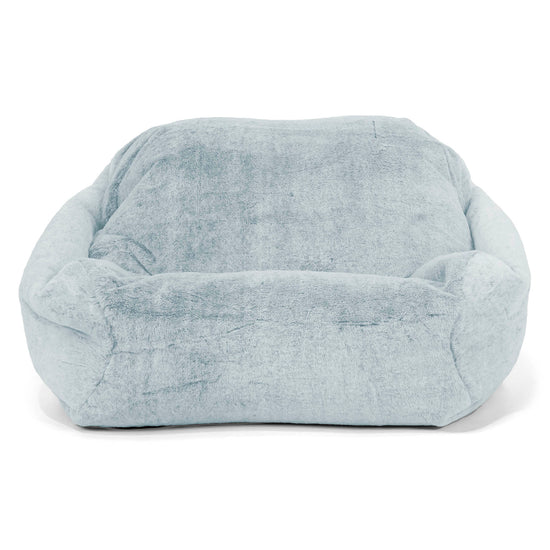 Sabine Sitzsack Sessel - Kaninchen Kunstfell Pastellblau 02