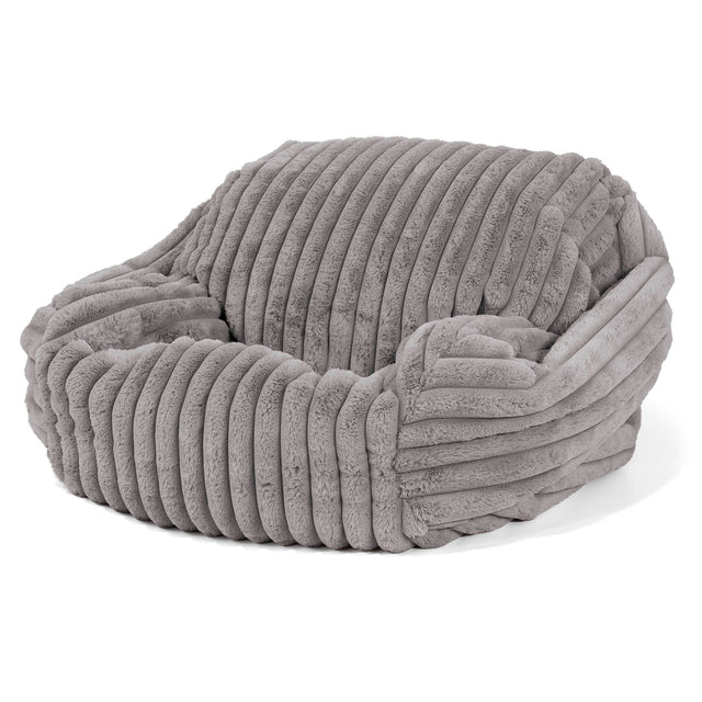 Sabine Sitzsack Sessel - Ultra Plüsch Cord Grau 01